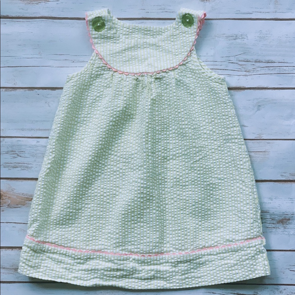 Green Seersucker Dress